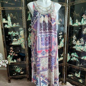 NY Collection Handkerchief Hem Maxi Dress